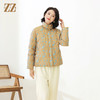 佐尔美冬季新款 时尚双面穿立领碎花短款羽绒服女E14YY18 商品缩略图1