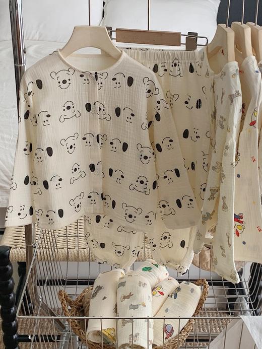 【YW】无忧购儿童韩版ins长袖棉纱家居服套装(截单后7天发货) 商品图7