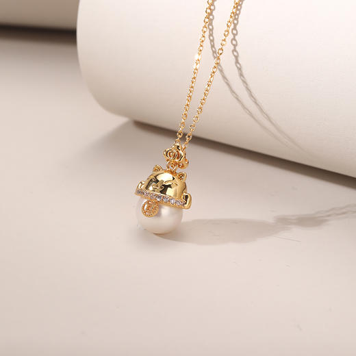 沐银时代 《招财猫》一代珍珠项链 TJ-0012+《吉祥猫》二代珍珠项链 TJ-0212 商品图5