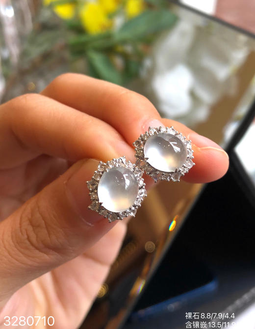 3280710，玻璃蛋面耳钉。具体价格微信咨询 商品图1