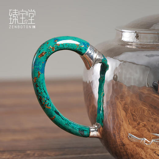 臻宝堂银壶9999纯银泡茶壶臻宝堂-掇只双兔（200ml） 商品图3