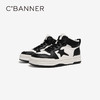千百度女鞋厚底高帮黑白鞋秋冬增高板鞋舒适休闲运动鞋A23512507 商品缩略图4