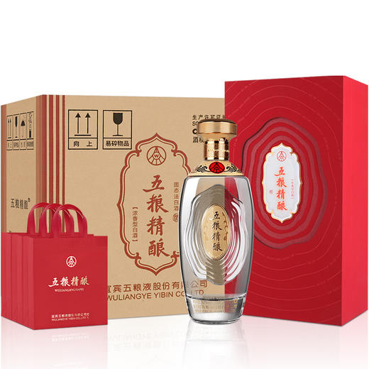 五粮液股份 送礼佳品  五粮精酿珍酿 浓香型固态法白酒  52度500ml*6瓶 商品图0