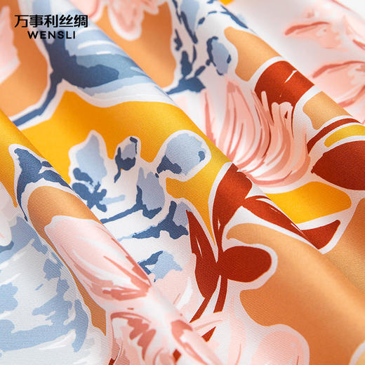 万事利“明媚”63厘米双面印花中方巾 商品图4