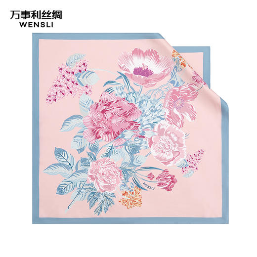 万事利“芙蓉花开”63厘米双面印花中方巾 商品图1
