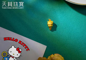 黄金吊坠3D硬金足金kt凯蒂猫吊坠