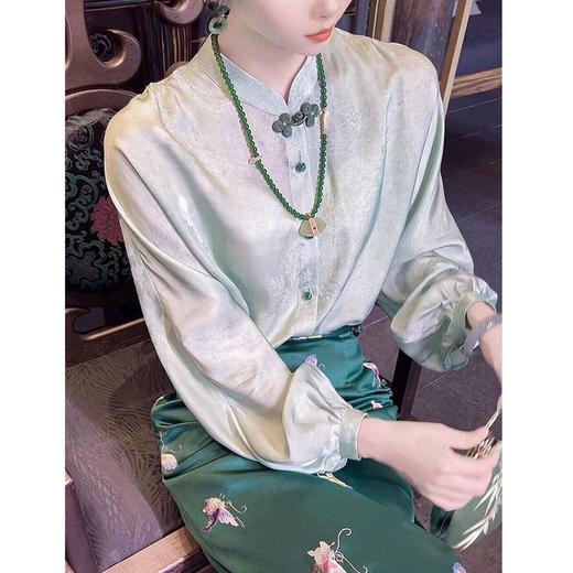 裁缝学苑AS134复古盘扣新中式衬衫裙子套装纸样女桑蚕丝上衣打版 商品图2