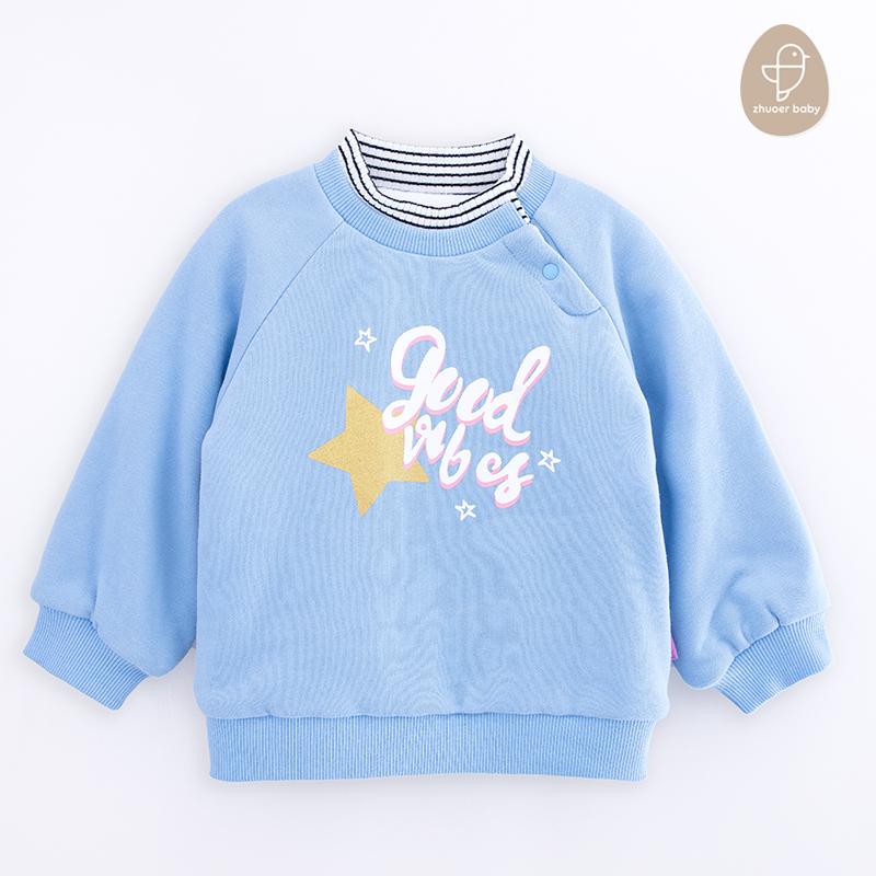 【秋冬卫衣】卓儿女童针织休闲卫衣连帽加里卫衣适合1.5岁-6岁