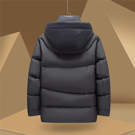 【面包服】罗蒙秋冬连帽羽绒服男短款男士羽绒服外套男工装夹克男羽绒服 商品图1