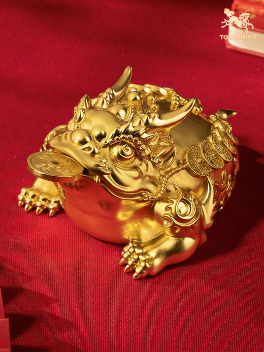 铜师傅 全铜摆件《勇猛金蟾》客厅桌面玄关办公桌家居装饰品 商品图1