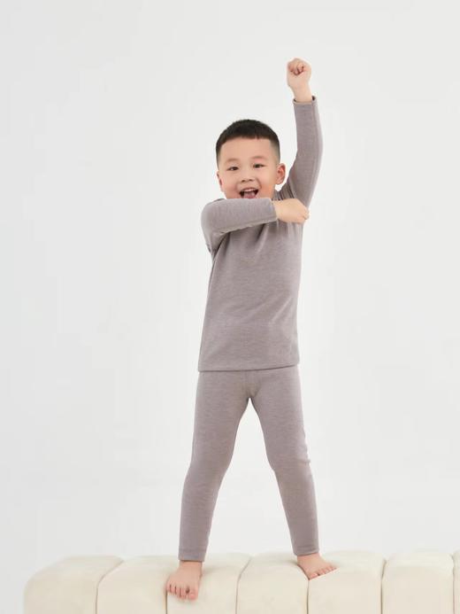 LS竹纤维儿童蚕丝羊绒圆领保暖套6606 商品图0