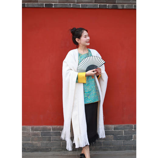 【线上专属】披肩（23801717-凝脂） 商品图1