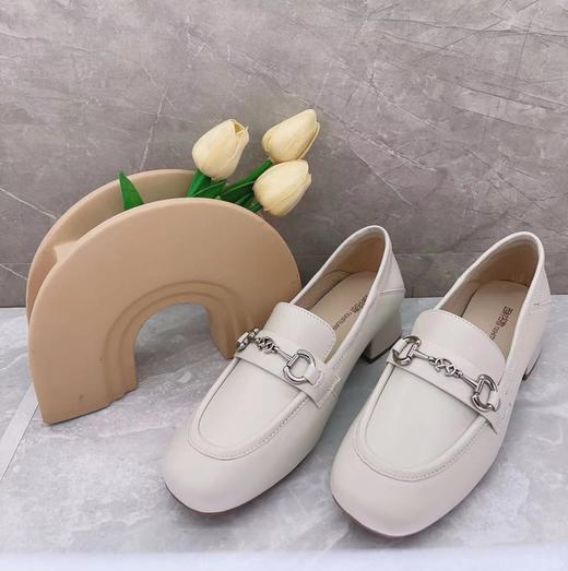 西村名物2023春季新款简约百搭圆头厚底增高深口舒适休闲鞋单鞋12951 商品图2