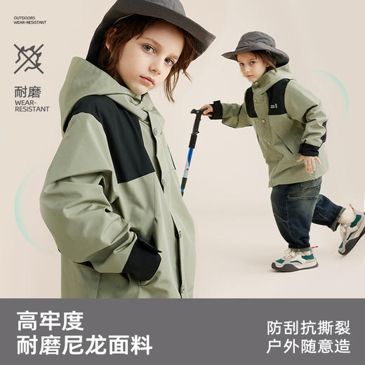 【亲子款 微拒水 上身挺括有型】户外山系冲锋衣外套PQWT2321 商品图3