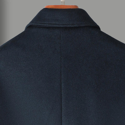 【100绵羊毛】罗蒙秋冬男装毛呢大衣经典翻领款羊毛大衣男士长款羊毛呢子外套男 商品图5