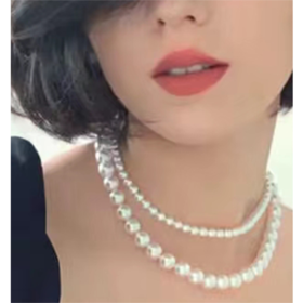 沐银时代 时尚叠戴珍珠项链  ME017+ME019