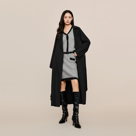 【严选】伊芙丽冬撞色小香风针织半裙1EB941641 商品图4