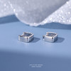 【沐言】S999银足银光面方形几何耳饰【YXS-E3107】 商品缩略图1