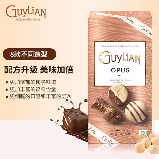 比利时吉利莲奢享礼盒装系列巧克力贝壳形250g/集锦夹心180g/榛子黑巧克力225g 配方升级美味加倍 042007/042849/042435 商品图2