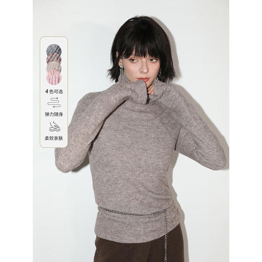 COCOBELLA[人手N件]舒适baby触感多色针织衫高领打底衫MZ197 商品图1