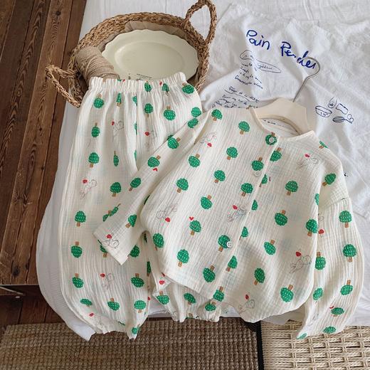 【YW】无忧购儿童韩版ins长袖棉纱家居服套装(截单后7天发货) 商品图9