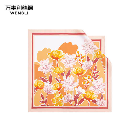 万事利“明媚”63厘米双面印花中方巾 商品图3