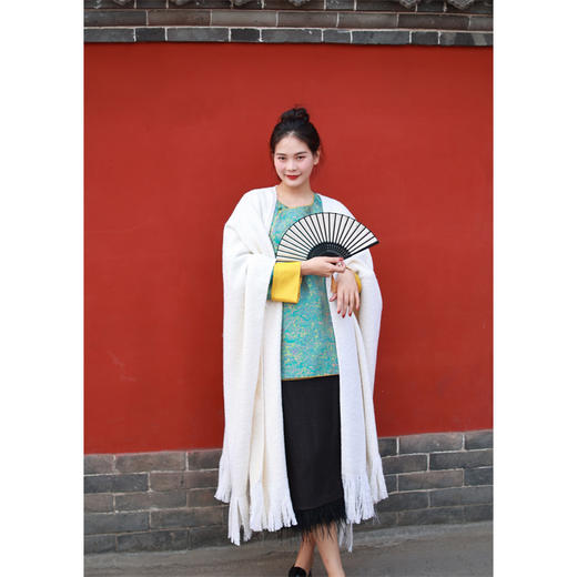 【线上专属】披肩（23801717-凝脂） 商品图2