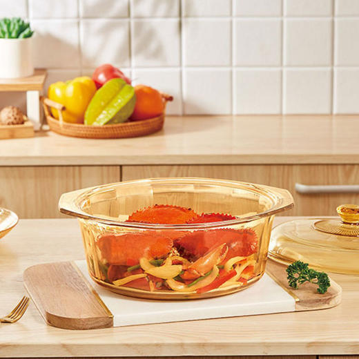 康宁餐具晶钻玻璃锅辅食锅炒锅汤锅泡面火锅煮锅家用4.1L晶钻单锅 商品图5