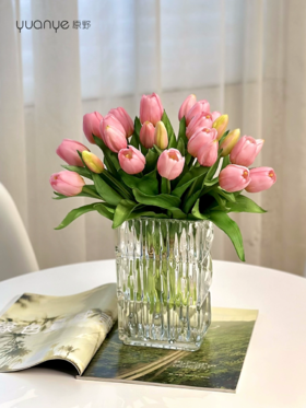 郁金香仿真花高档pu单支白色假花ins北欧风卧室内客厅装饰摆设件