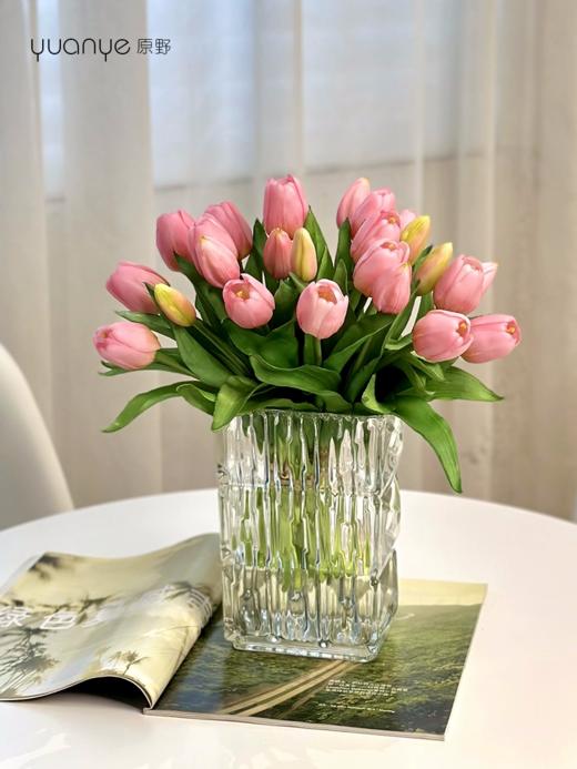 郁金香仿真花高档pu单支白色假花ins北欧风卧室内客厅装饰摆设件 商品图0