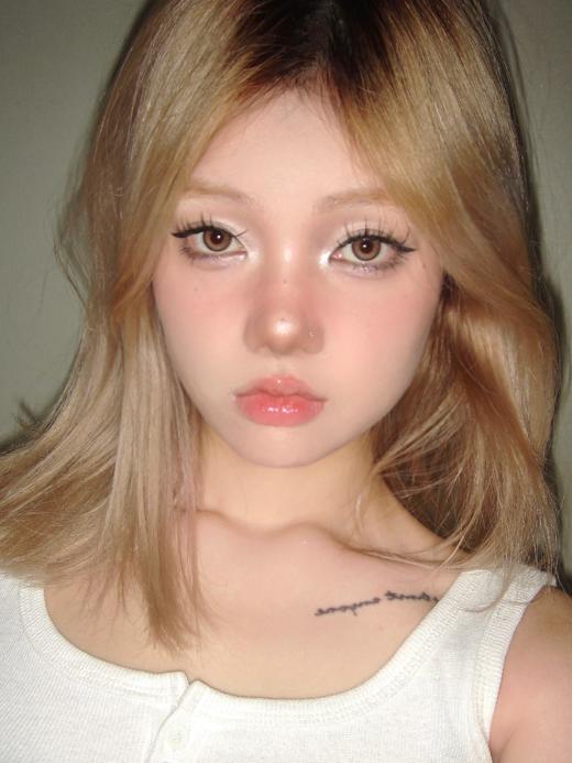 woolilens半年抛 钻石沙滩 棕/银色山泉 灰 14.2mm 非离子 商品图1