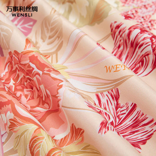 万事利“芙蓉花开”63厘米双面印花中方巾 商品图4