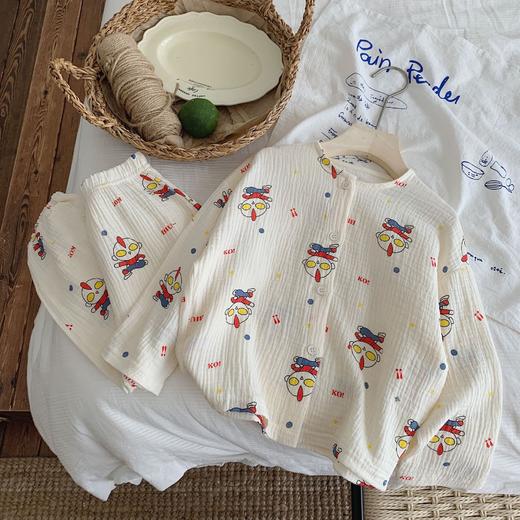 【YW】无忧购儿童韩版ins长袖棉纱家居服套装(截单后7天发货) 商品图10