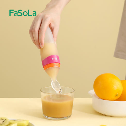 FaSoLa米糊奶瓶挤压式婴儿喂养勺硅胶辅食米粉软勺子喂食器蔬菜汁 商品图2