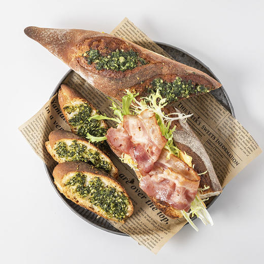 无蔗糖低脂全麦法棍面包 锻炼健身饱腹代餐法式风味全麦面包 商品图1