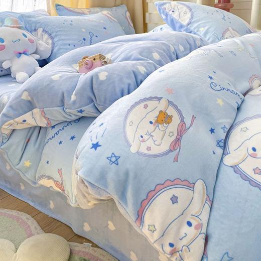 【舒适亲肤！三丽鸥卡通牛奶绒套装】宛如软绵绵的云朵四件套被套，双面加厚宝宝绒床单人被套，细腻如奶、柔软如绒 少女收割机。ry 商品图10