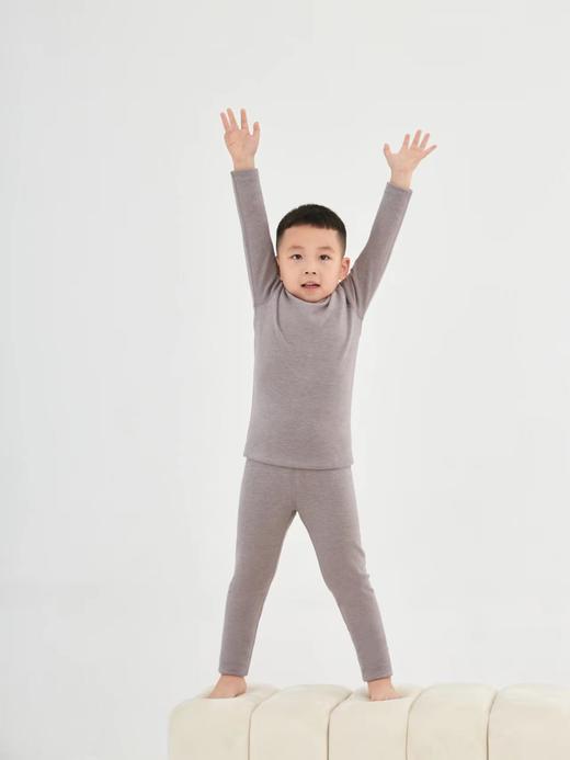 LS竹纤维儿童蚕丝羊绒圆领保暖套6606 商品图1