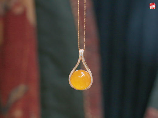 【明月】蜜蜡吊坠，925银镶 商品图6