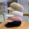 「四色可选！雪尼尔八角帽」新款鸭舌帽女韩版秋冬帽保暖女纯色南瓜贝雷帽潮配饰 商品缩略图0
