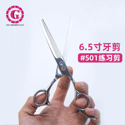 CKUGC宠物剪刀 #501（买四把剪刀送6位剪刀包+排梳1把）宠物美容学校专用 商品图2