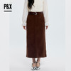 P&X设计师女装 梭织半身中长裙 823407572 咖色 商品缩略图1