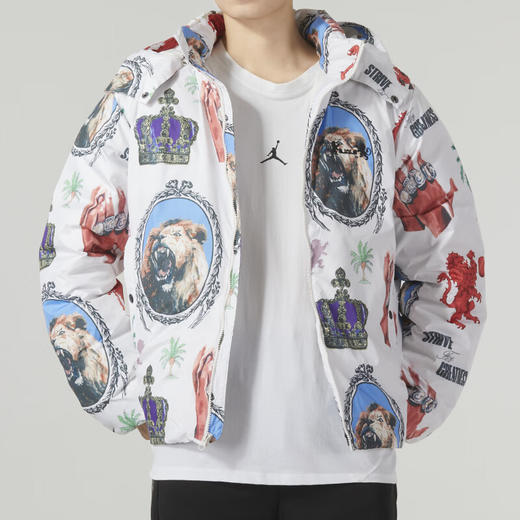 Nike/耐克羽绒服男秋冬季新款印花运动连帽外套FB6975-030 商品图0