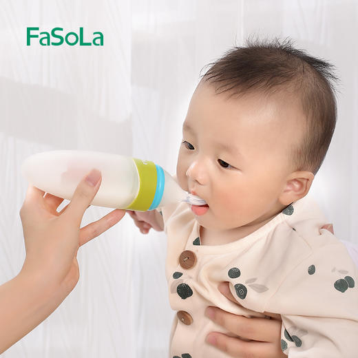 FaSoLa米糊奶瓶挤压式婴儿喂养勺硅胶辅食米粉软勺子喂食器蔬菜汁 商品图4