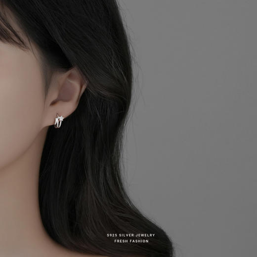 【寒星】S925银满钻星星耳饰【YXS-E2763】 商品图1