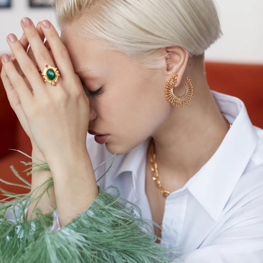 北京仓｜Ottoman Hands-Milena-米莱娜 21k镀金 耳环［英国设计师］ 商品图2