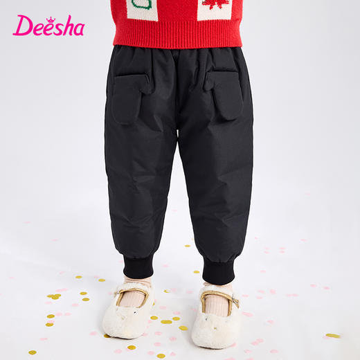 笛莎Deesha 童装女童羽绒裤2023冬季新款宝宝保暖加厚羽绒裤 商品图1