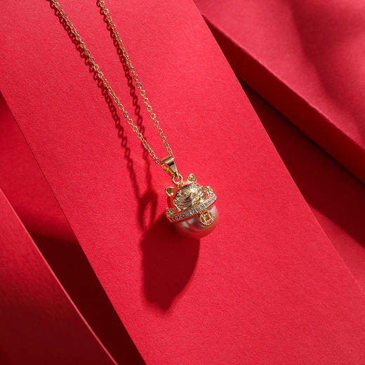 沐银时代 《招财猫》一代珍珠项链 TJ-0012+《吉祥猫》二代珍珠项链 TJ-0212 商品图1