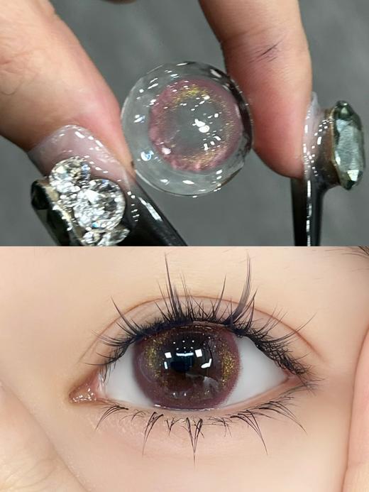 Jellydoll 金箔玫瑰 半年抛 两片 14.2mm 参考着色 13.6mm 基弧 8.6 含水 38% 新锐国货 商品图2