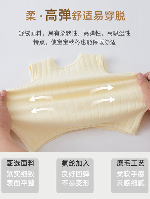 【春秋新款！舒适保暖】婴儿马甲春秋款舒绒棉宝宝无袖背心婴幼儿坎肩秋冬季新生儿小马夹，柔软细腻的棉质，温暖小肩膀；背心式设计，方便穿脱。ry 商品图1