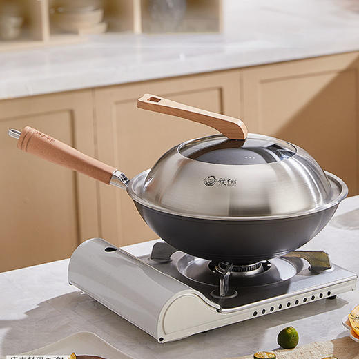 铁太郎铁锅日本窒化不锈极铁家用炒菜锅无涂层圆底 商品图0